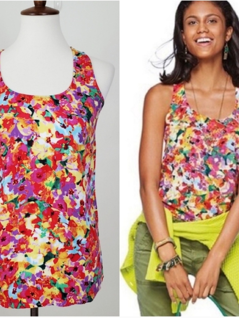CAbi Luisa Floral Racerback Tank Top Style Number 5045